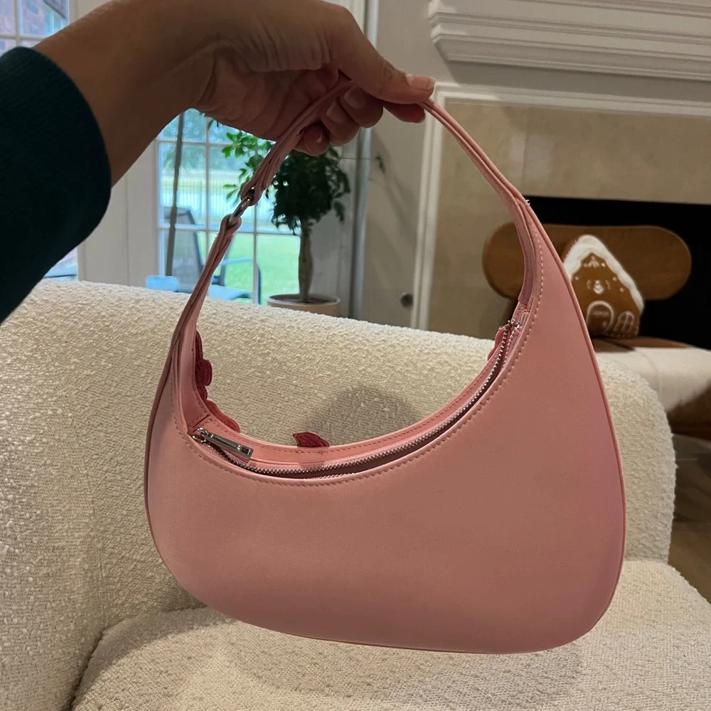 JW PEI light pink floral purse flowers handbag bag spring summer - Picture 4 of 5